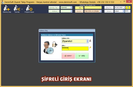 DemirSoft Ziyaretçi Takip Programı - Görsel 2