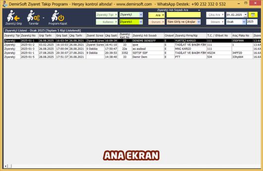 DemirSoft Ziyaretçi Takip Programı - Görsel 3