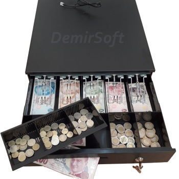DemirSoft Metal Para Çekmecesi Profesyonel Büyük Boy