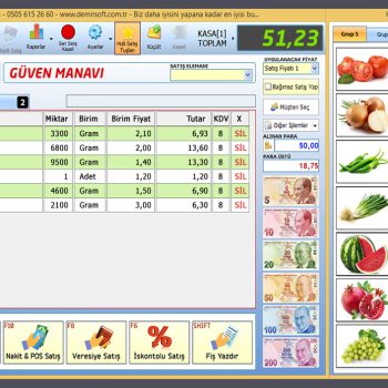 Manav Şarküteri Kasap Barkodlu Satış Programı - Terazi Uyumlu