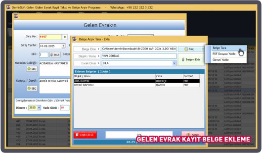 Gelen Giden Evrak Kayıt Takip ve Belge Arşiv Programı - Görsel 5