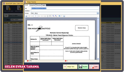 Gelen Giden Evrak Kayıt Takip ve Belge Arşiv Programı - Görsel 6