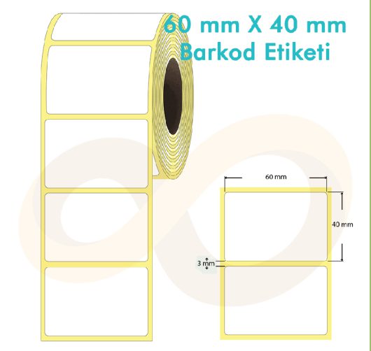 60x40 Termal Barkod Etiketi - Görsel 3