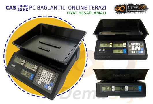 CAS ER JR 30 Kg Fiyat Hesaplamalı PC Bağlantılı Elektronik Terazi - Görsel 5